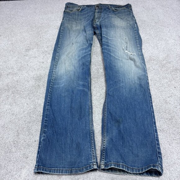Levi’s Jeans 514 Blue Straight Pockets Men’s Size 36x34 - Picture 1 of 12